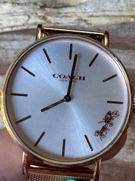 Coach Womens Rose Gold Mesh Watch With Elegant White Dial & Minimalist Design main image 4
